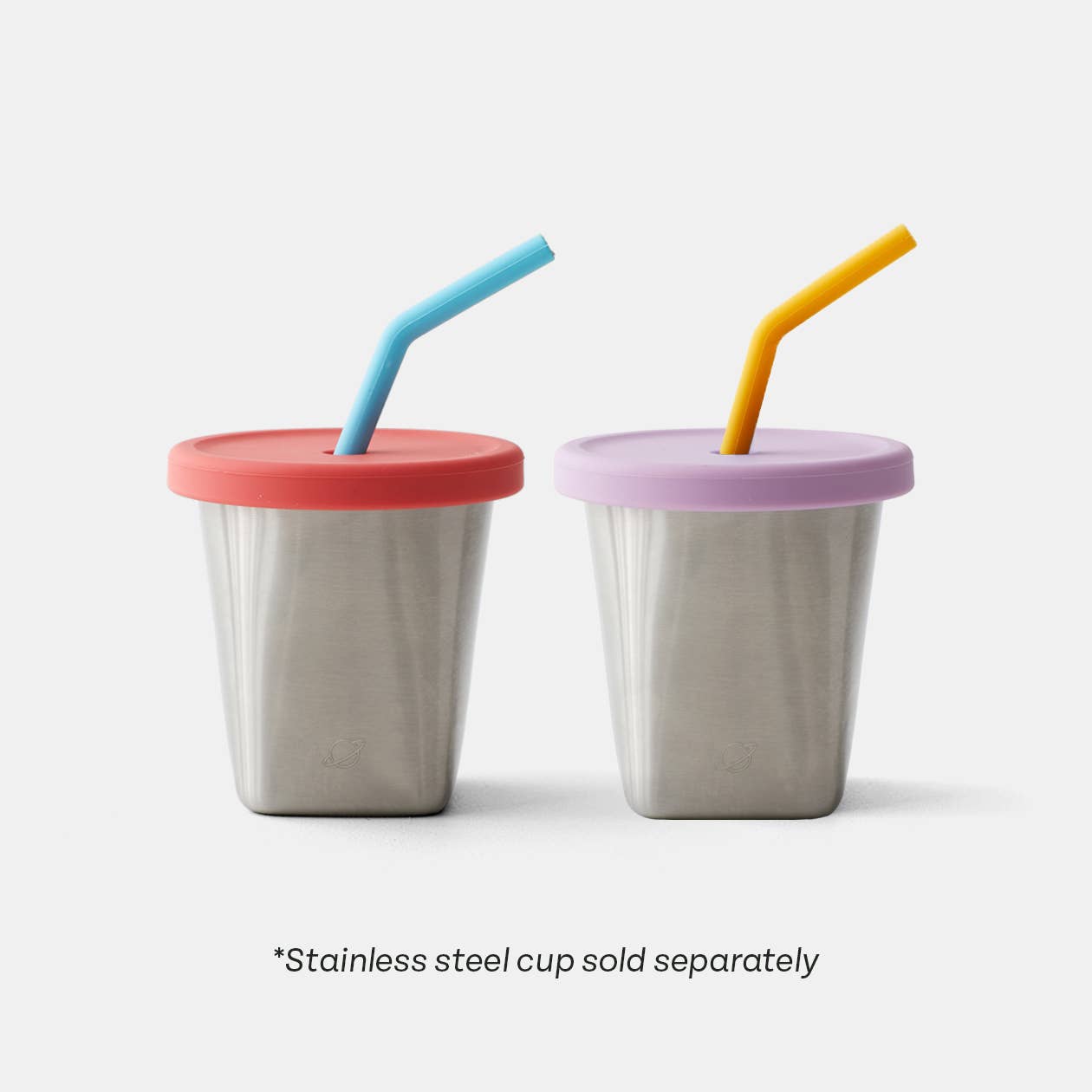 Silicone Straw and Lid Set - Sunset