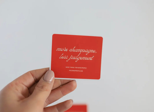 More Champagne Red Waterproof Sticker, Individual, Funny