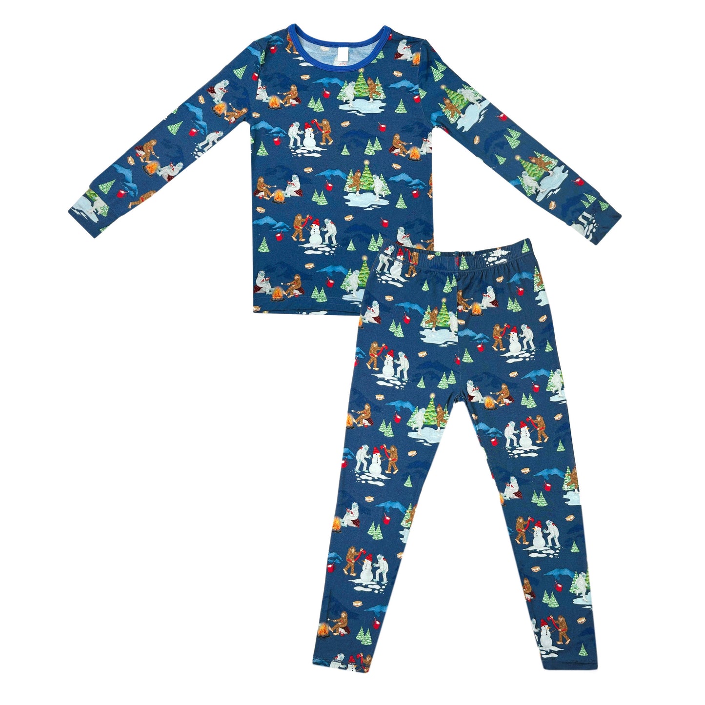 Bigfoot Yeti 2 Piece Winter Wonderland Pajama Set