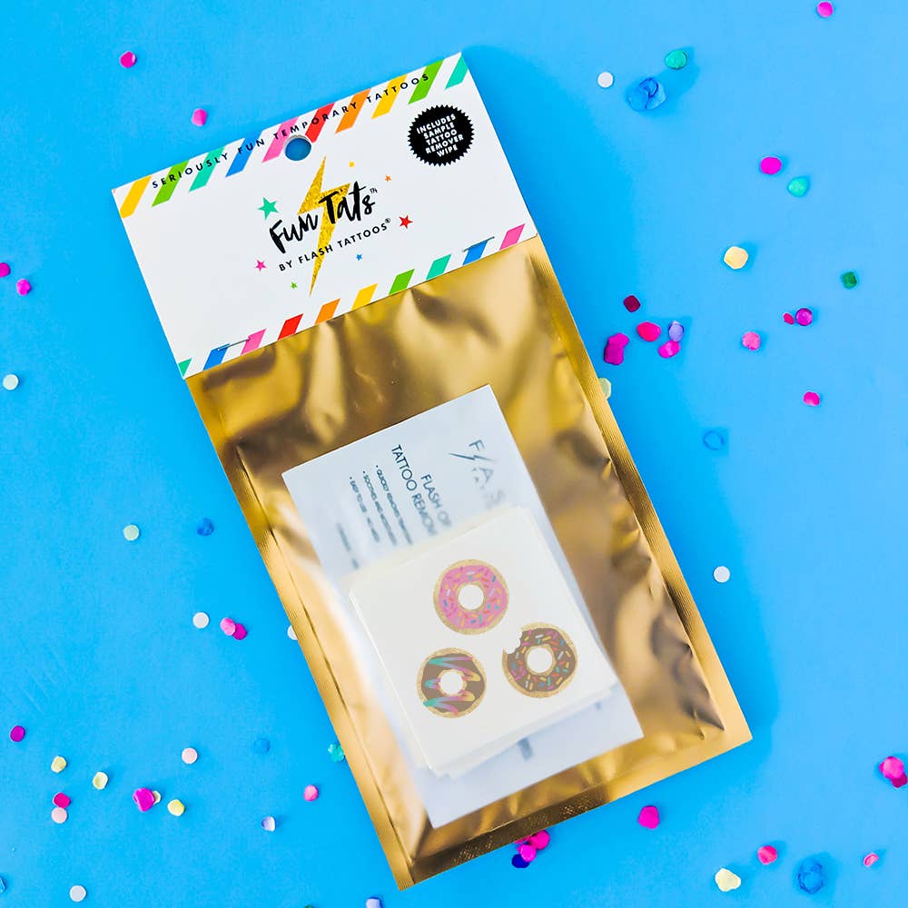 Rainbow Delight Donut Temporary Tattoo