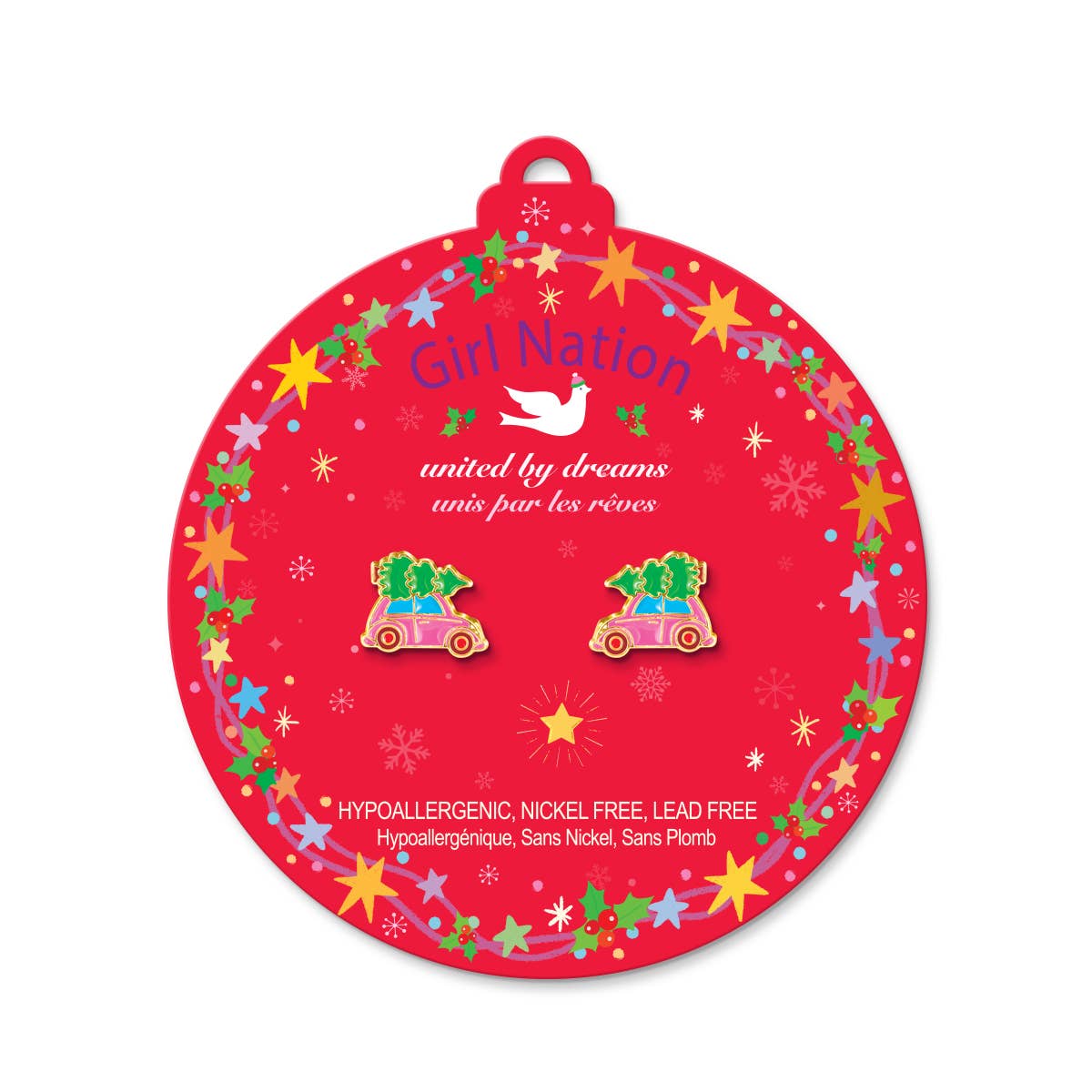 Christmas Tree Shopping Cutie Stud Earrings