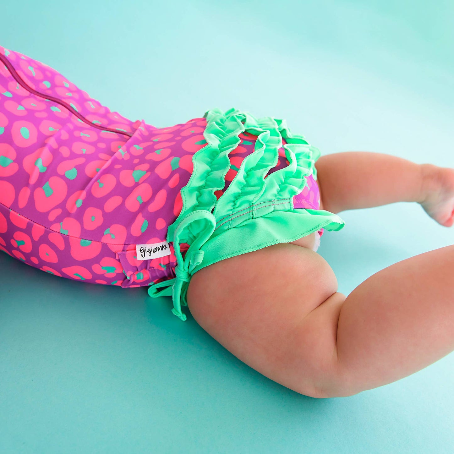 Tara Leopard LONG SLEEVE RASH GUARD SWIMSUIT