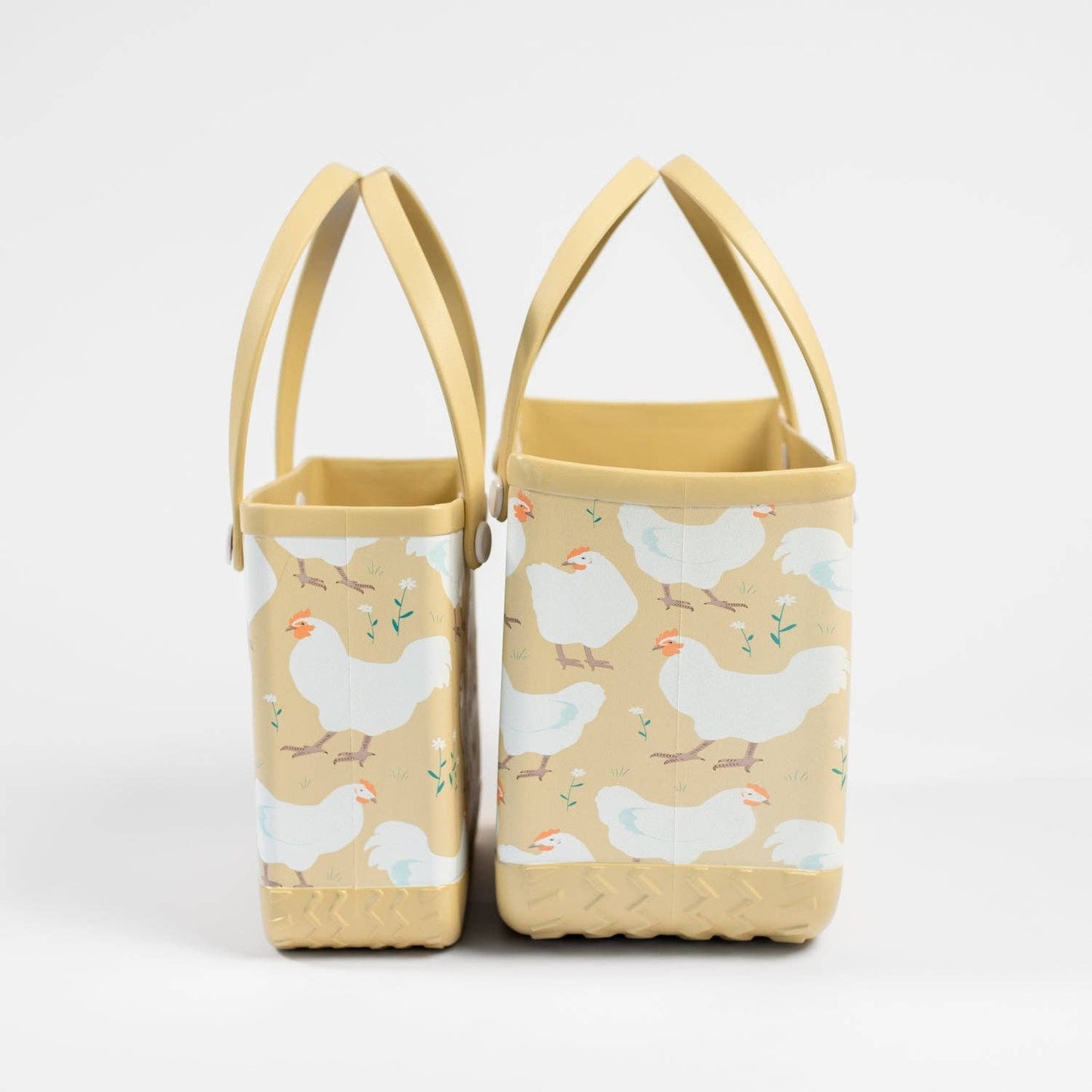 Spring Chicken Mini Beach Rubber Tote Bag