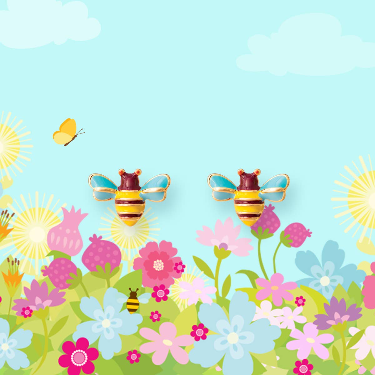 Buzzing Bee Cutie Stud Earrings