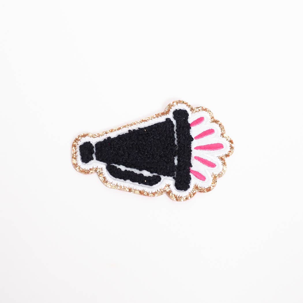 Chenille Cheer Megaphone Icon Patch