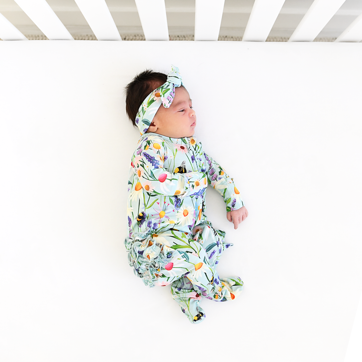 Bumble Ruffle Zip Bamboo Baby Sleepies Little Outfit