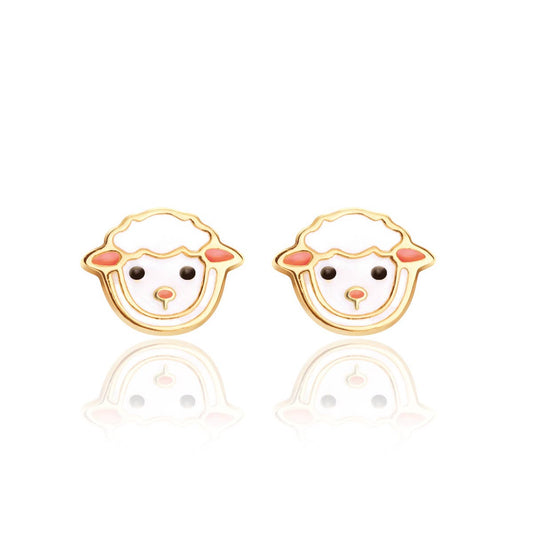 Lovely Lamb Cutie Stud Earrings