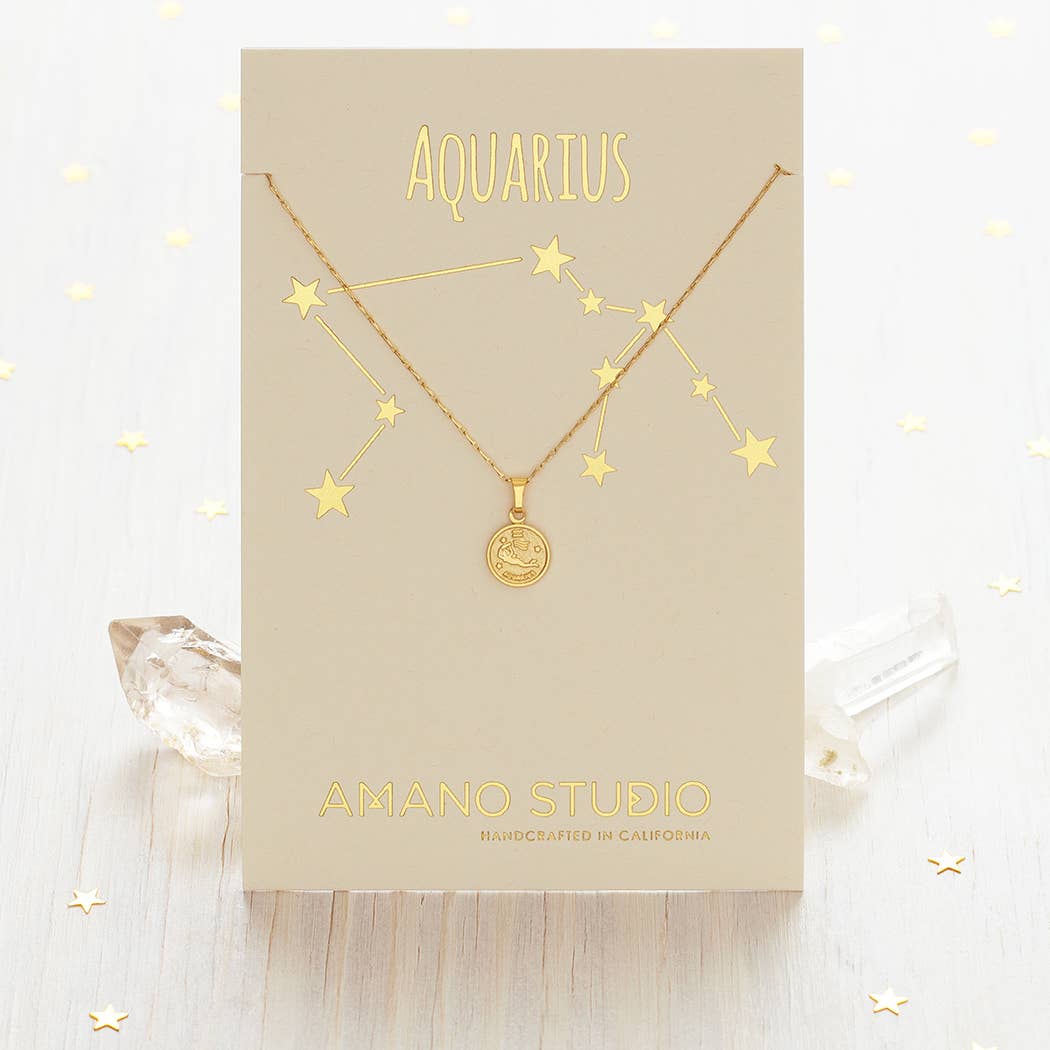Tiny Zodiac Medallion Necklace