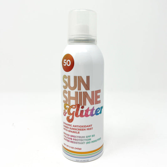 Sunshine & Glitter SPARKLE SHIMMER Sport SPF 50 Mist spray sunscreen