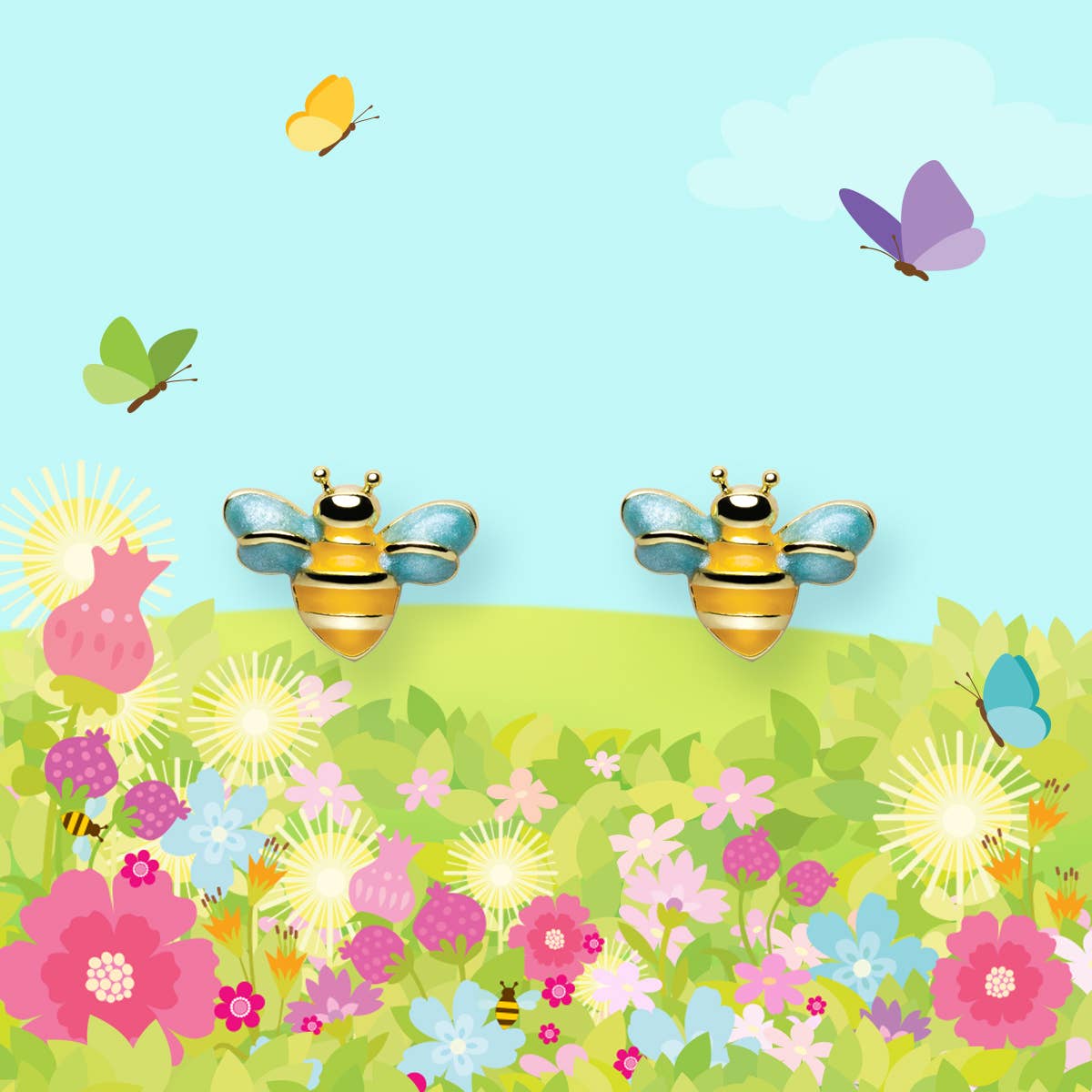 Buzzing Bee Cutie Stud Earrings
