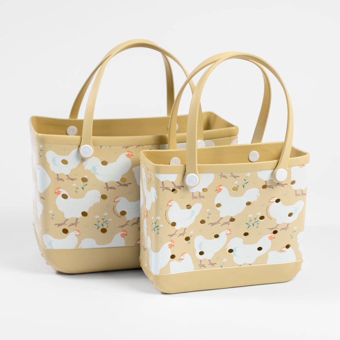 Spring Chicken Mini Beach Rubber Tote Bag