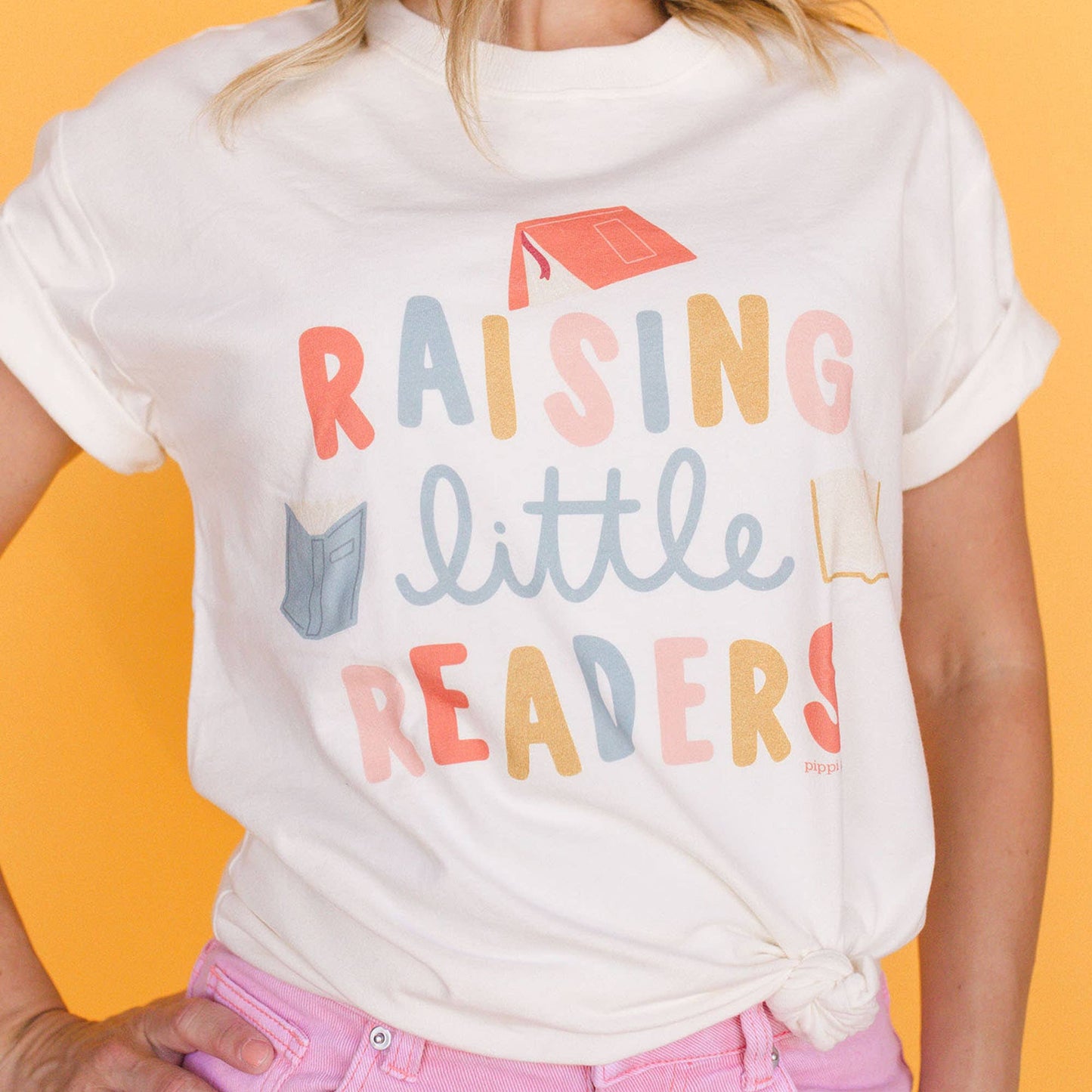 Raising Little Readers Pippi Tee - Ivory