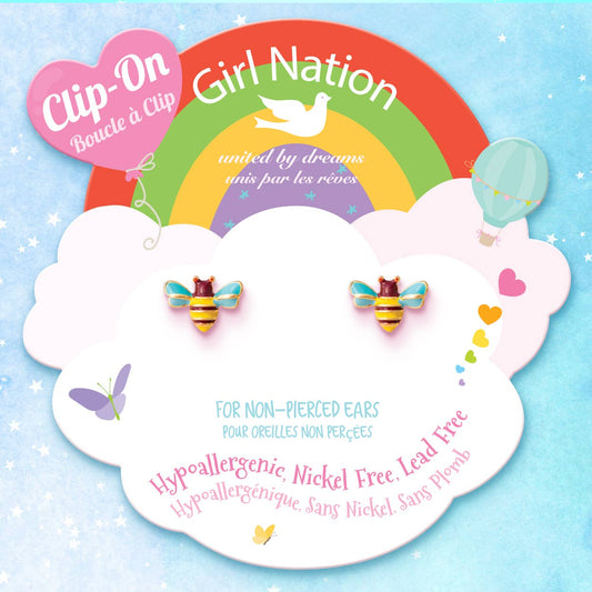 CLIP ON Cutie Earrings | Buzzing Bee