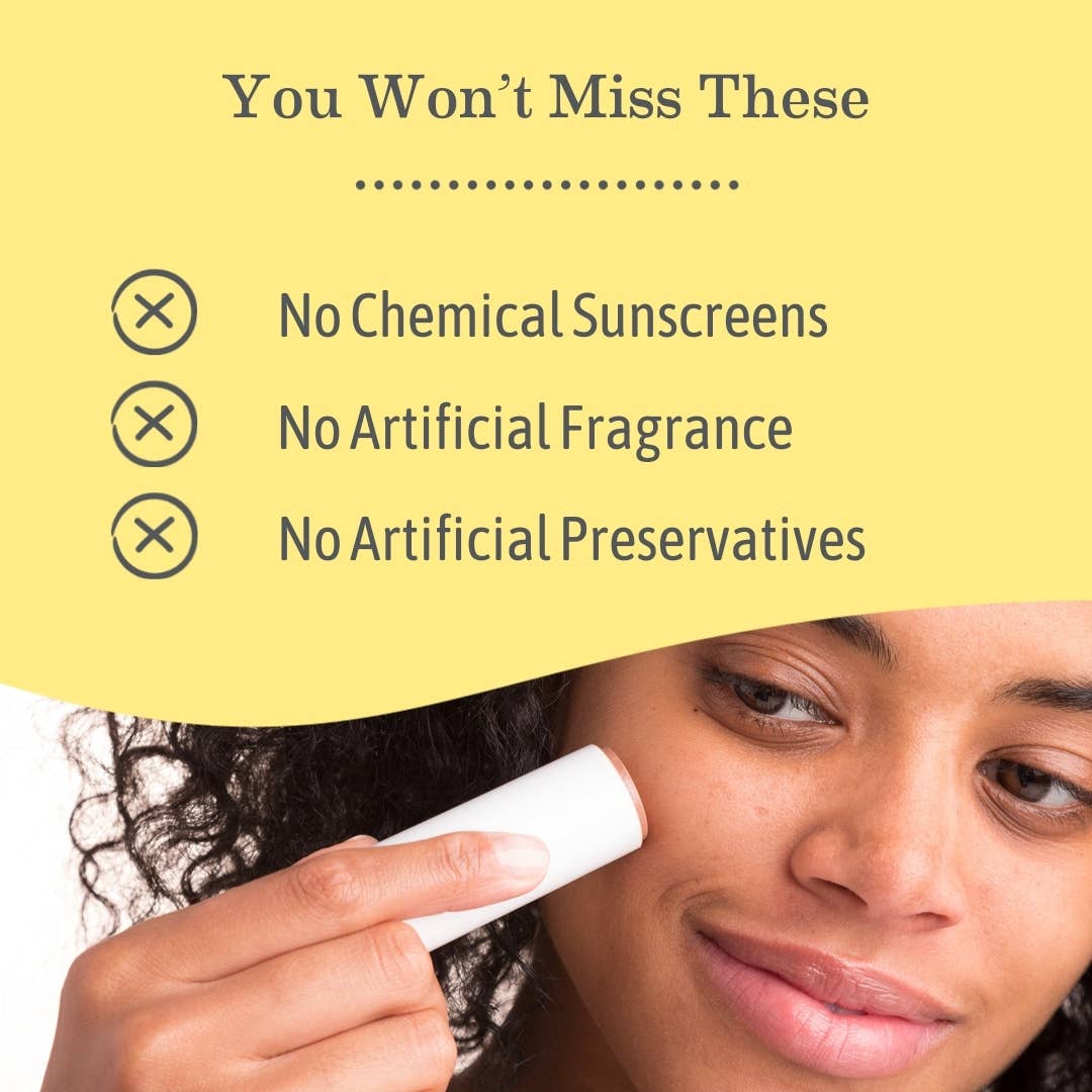 Lady Face Mineral Sunscreen Face Stick SPF 40: .74 oz. net wt. (21 g) / Light/Medium Tint