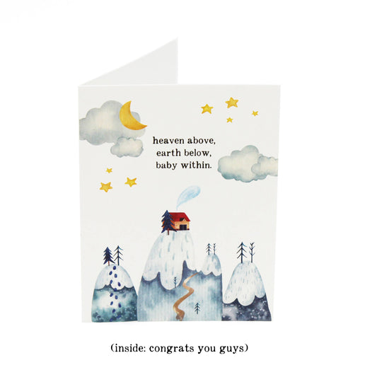 Baby Birth & Baby Shower Cards - Mountain Poem