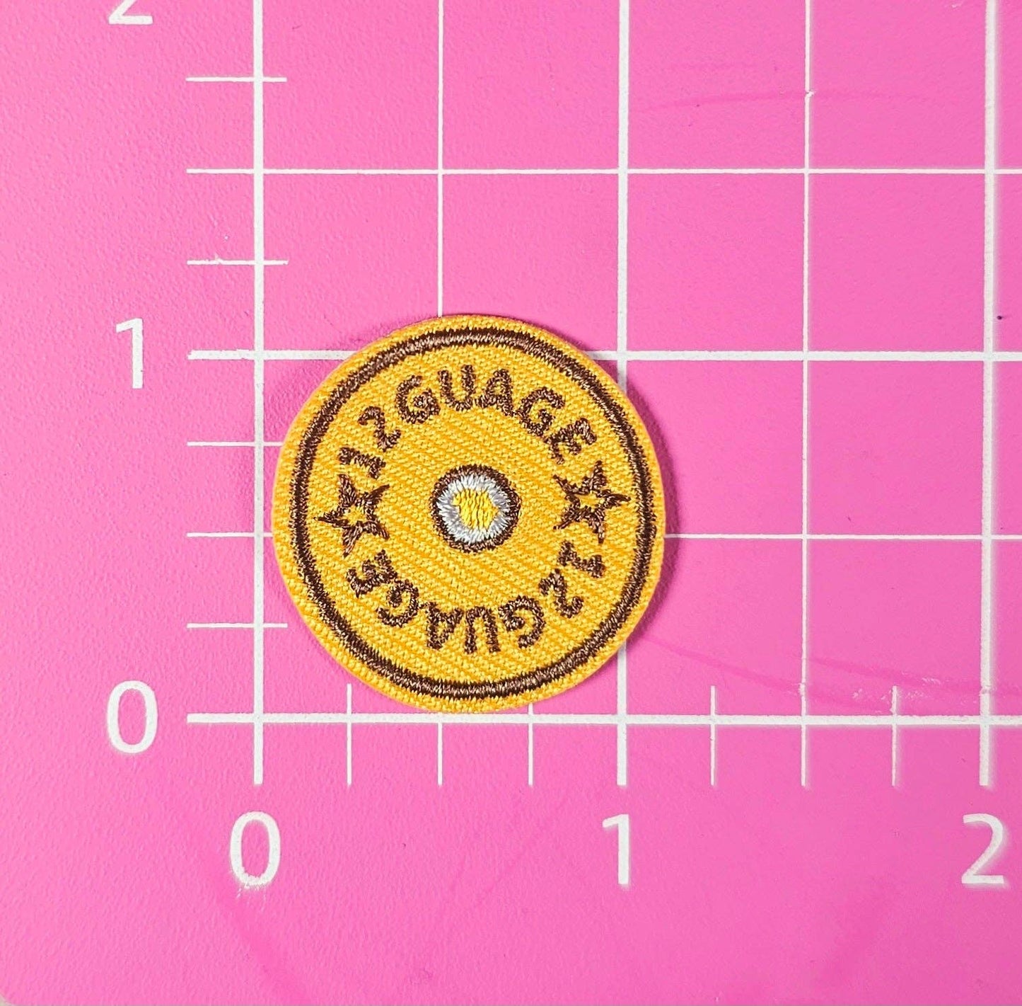 Patch: 12 Guage Shotgun Embroidery Iron On