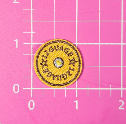 Patch: 12 Guage Shotgun Embroidery Iron On