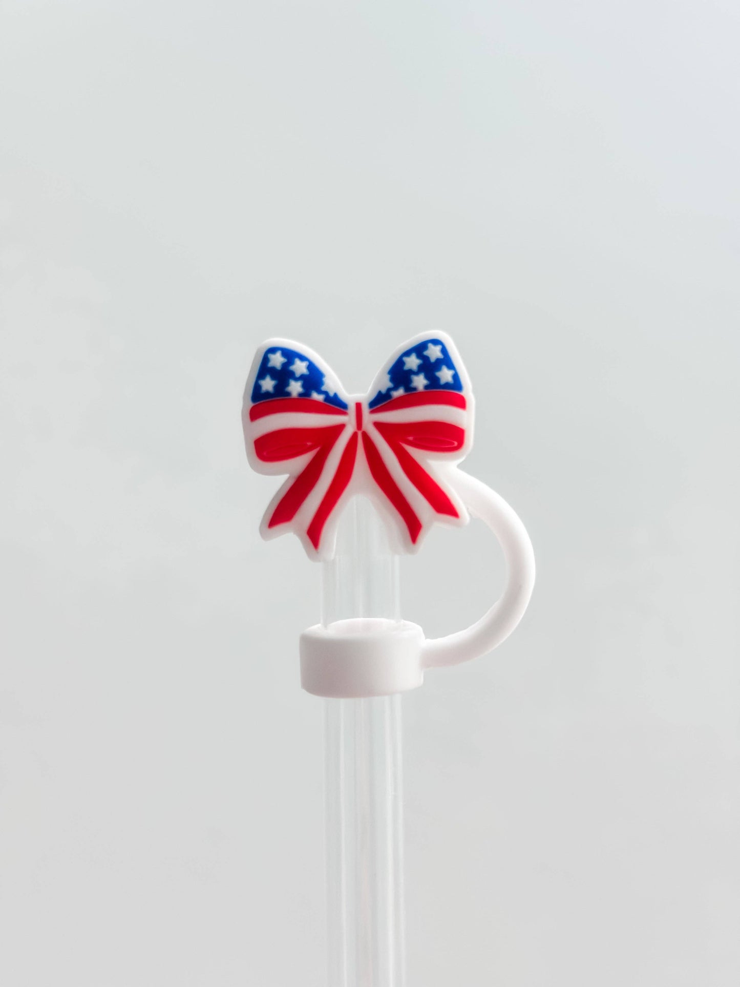 Straw Cover 10MM "Patriotic Bow"