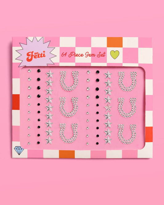 Western Texas Hold 'Em Gem Set - 64 adhesive face gems