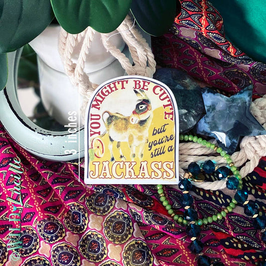 Might Be Cute Still A Jackass - Sassy Western Sticker Decals