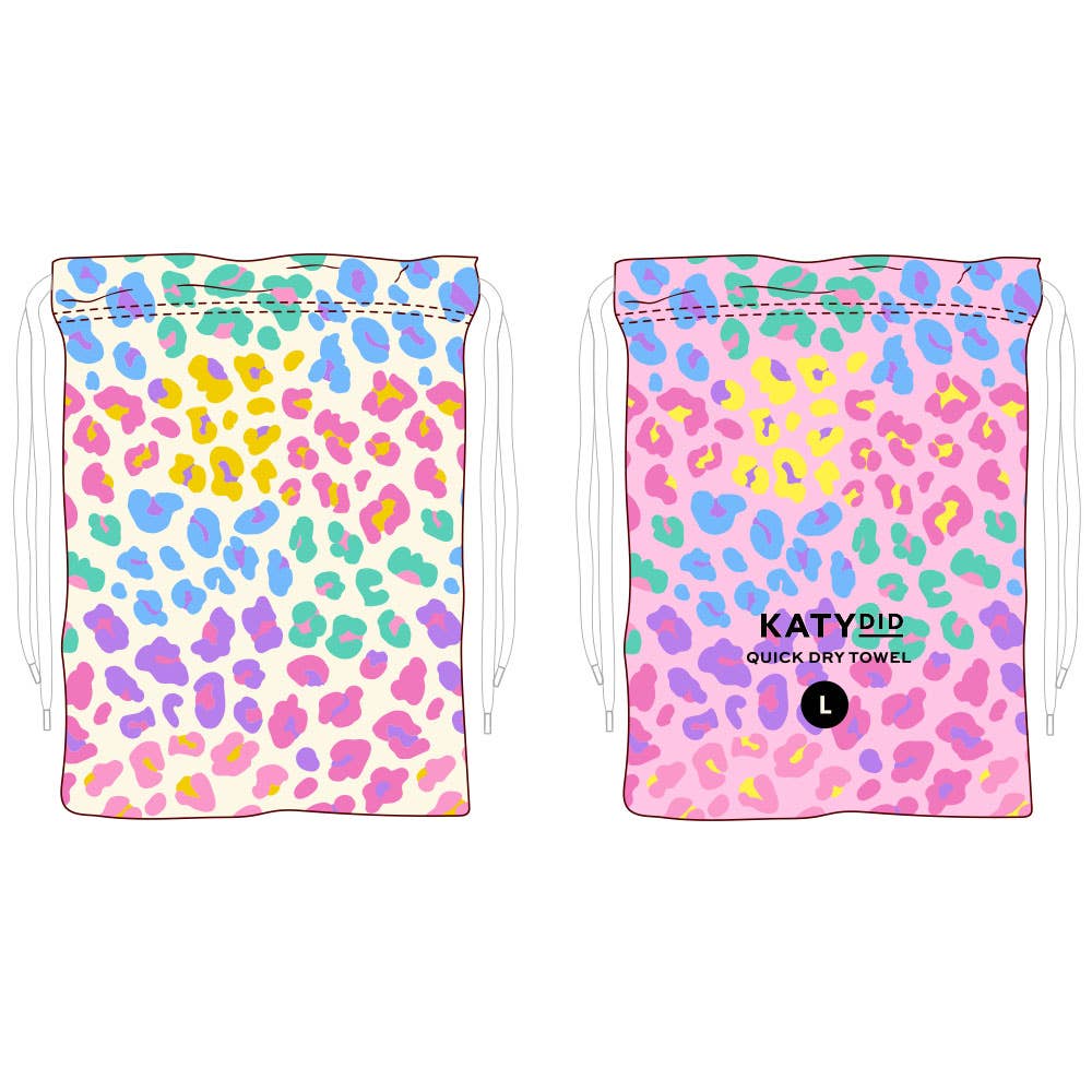 Multicolored Leopard Quick Dry Beach Towel