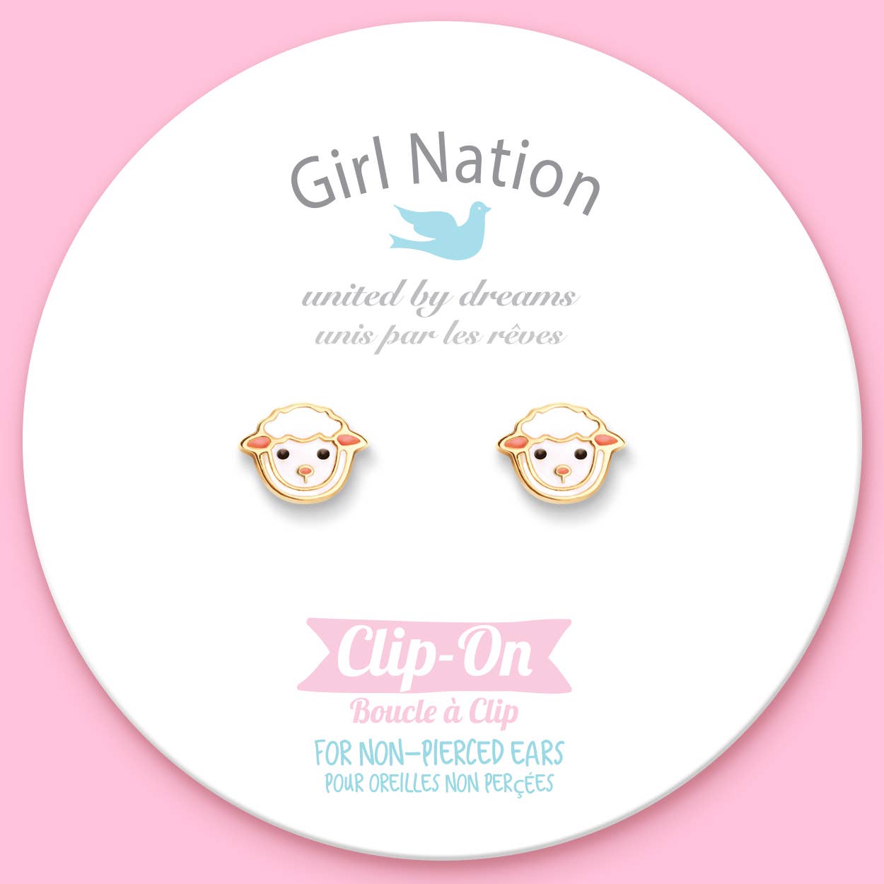 CLIP ON Cutie Earrings- Lovely Lamb