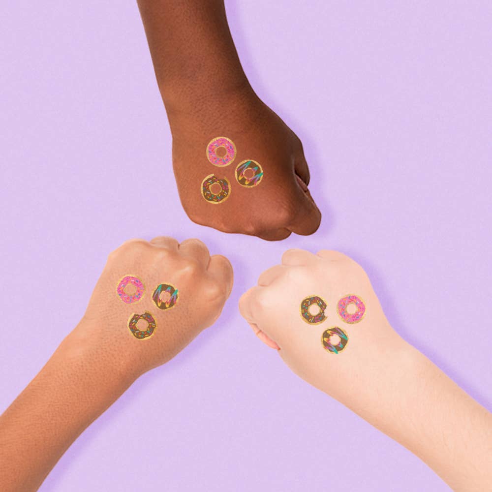 Rainbow Delight Donut Temporary Tattoo
